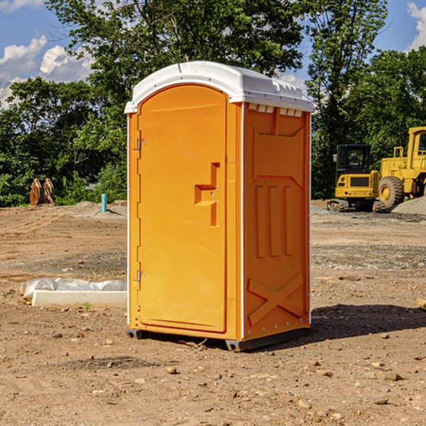 how often are the porta potties cleaned and serviced during a rental period in Hoopeston